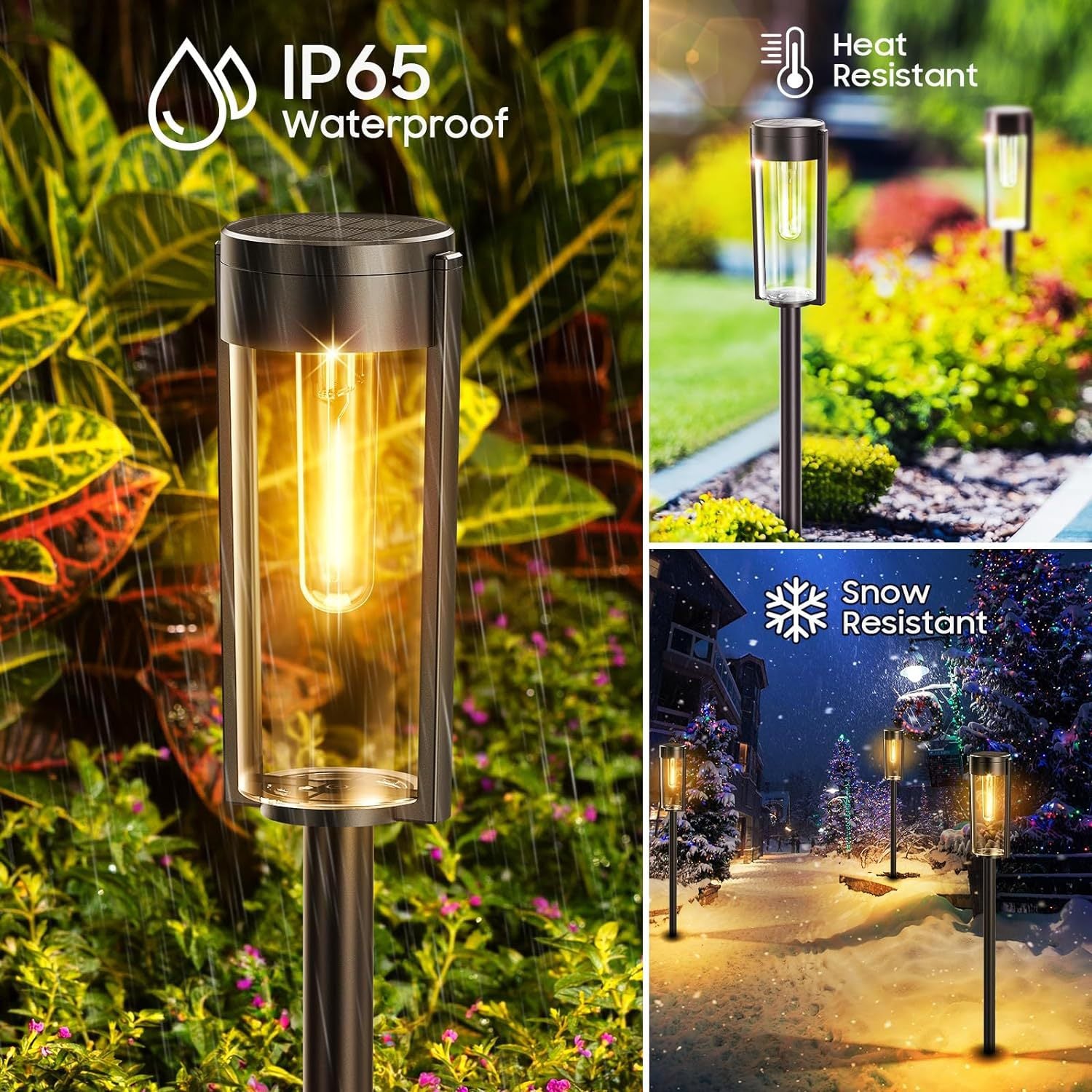 DreamScape™ - Elegant Cylindrical Solar Walkway Lights