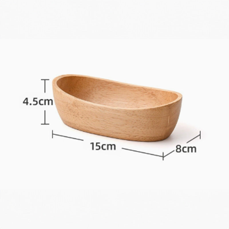 Acacia Wood Boat-Shaped Bowl
