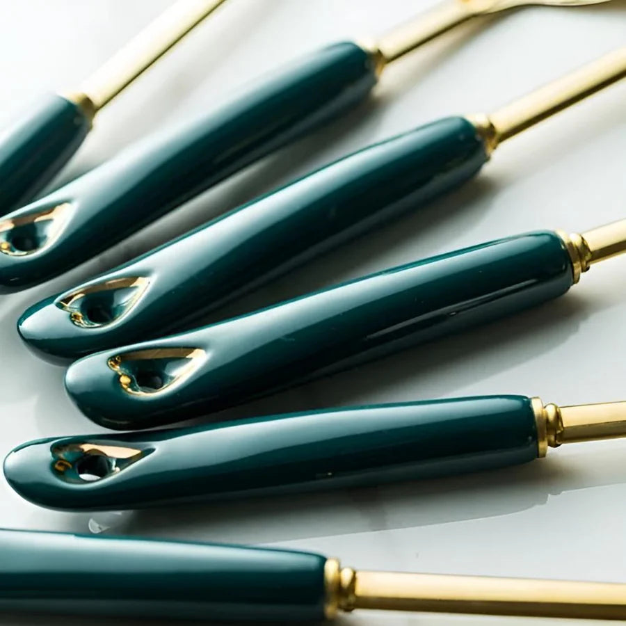 Golden Elegance Stainless Steel Utensil Set