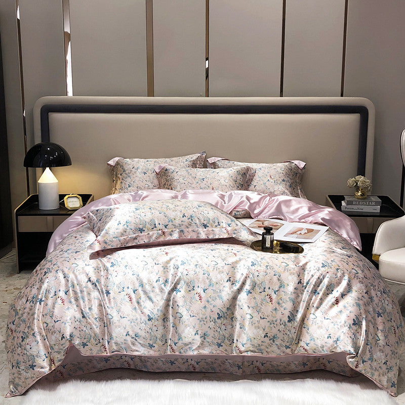 Arista - Natural Silk Bed Set with High-End Printing