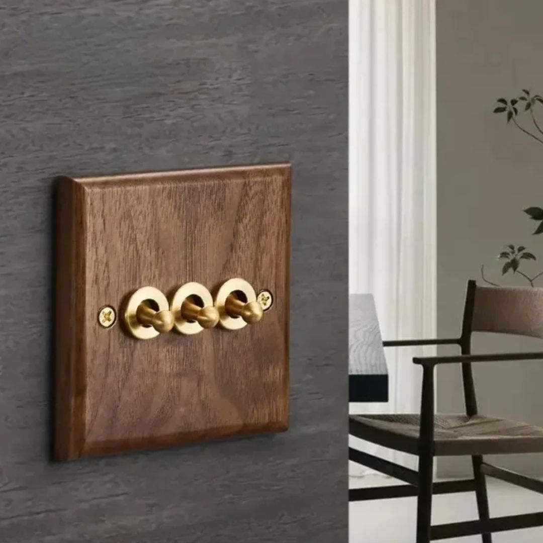 Vintage Wooden Toggle Switch