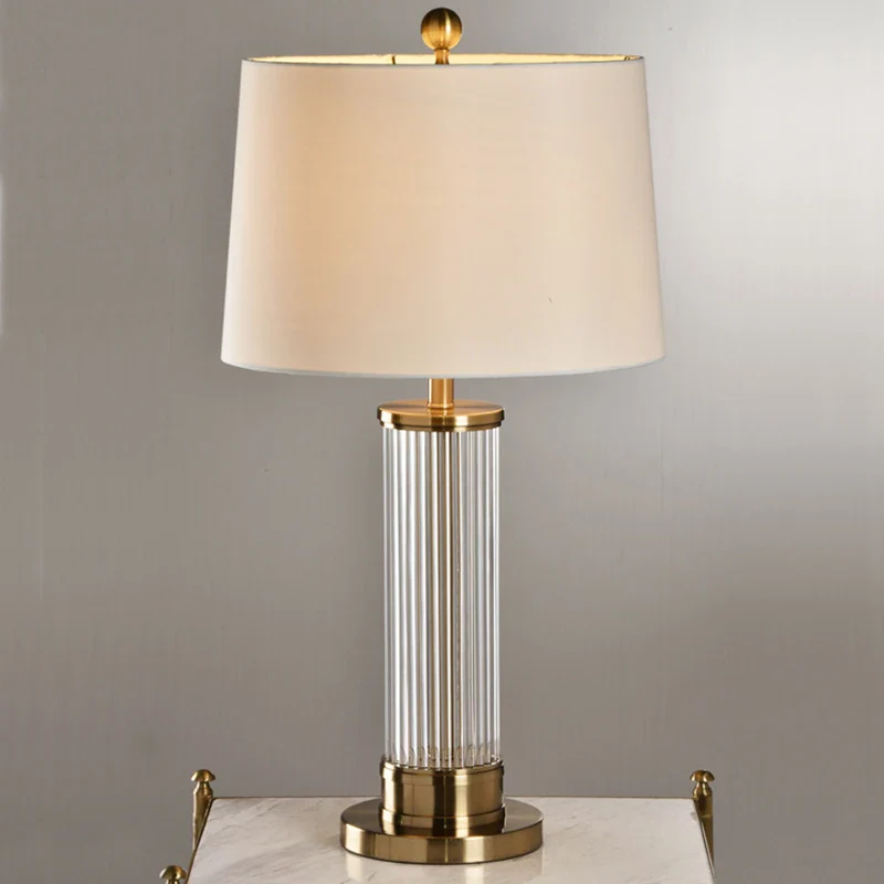 VitrumLux - Glass and Fabric Table Lamp