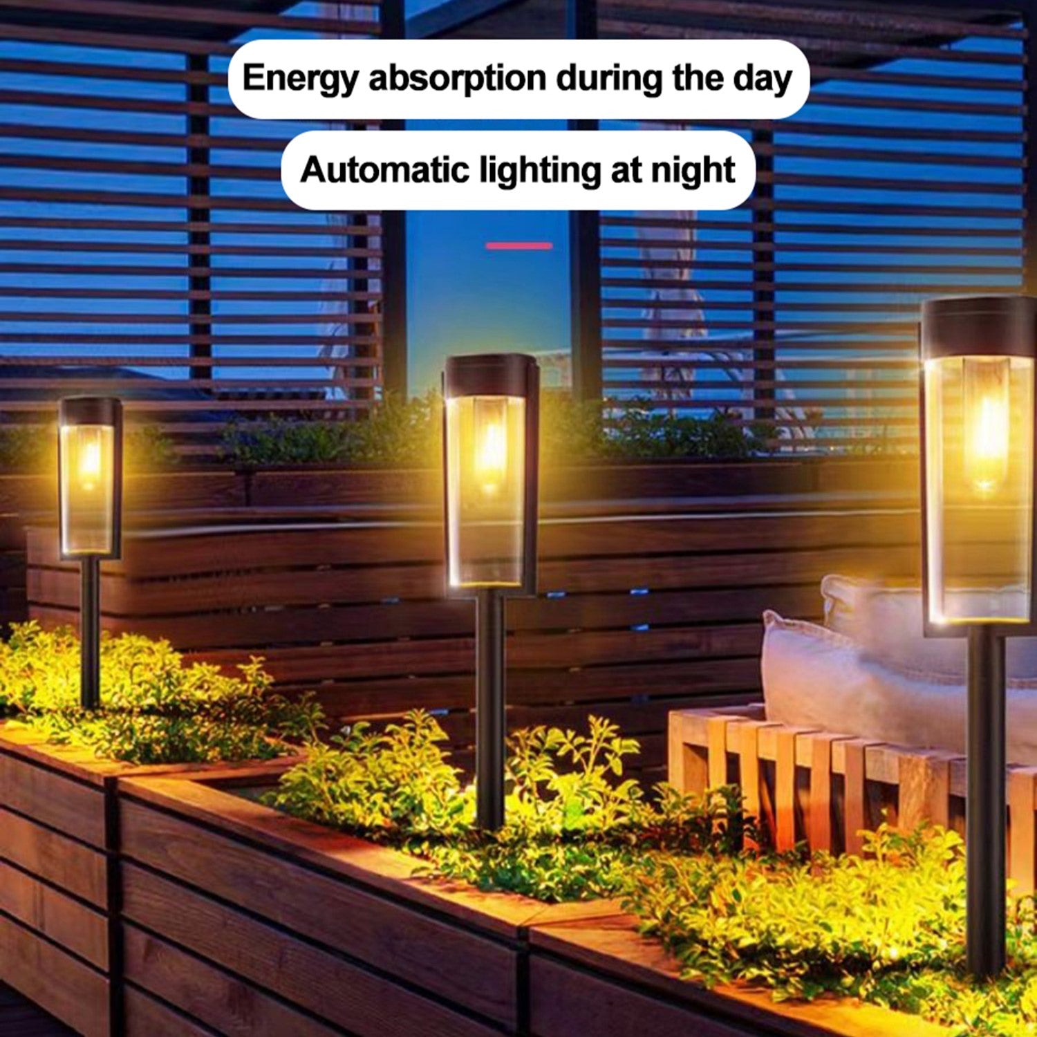 DreamScape™ - Elegant Cylindrical Solar Walkway Lights