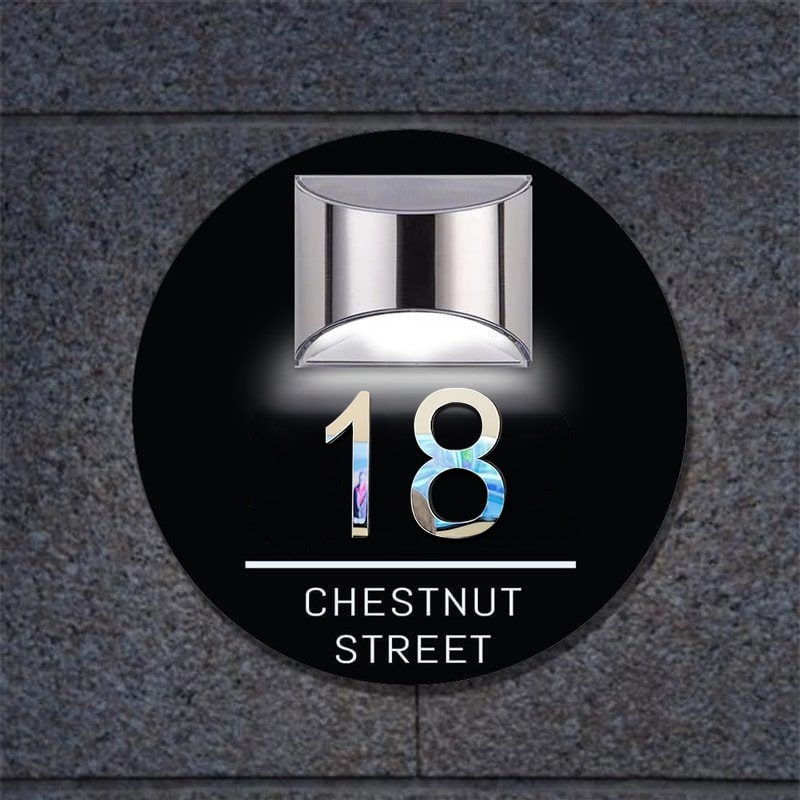 Orbit 3D Solar House Sign