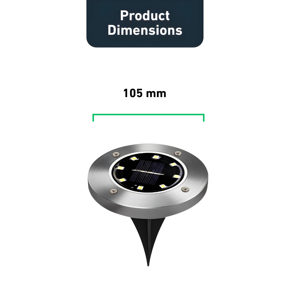 RoundSolar – Solar Ground LED Spotlight for Outdoors