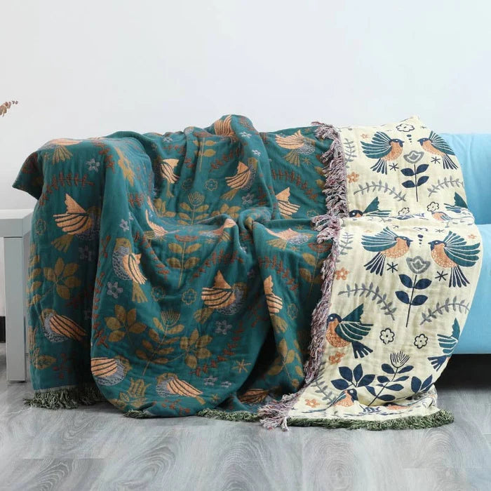 NordNest - Reversible Scandinavian Throw Blanket