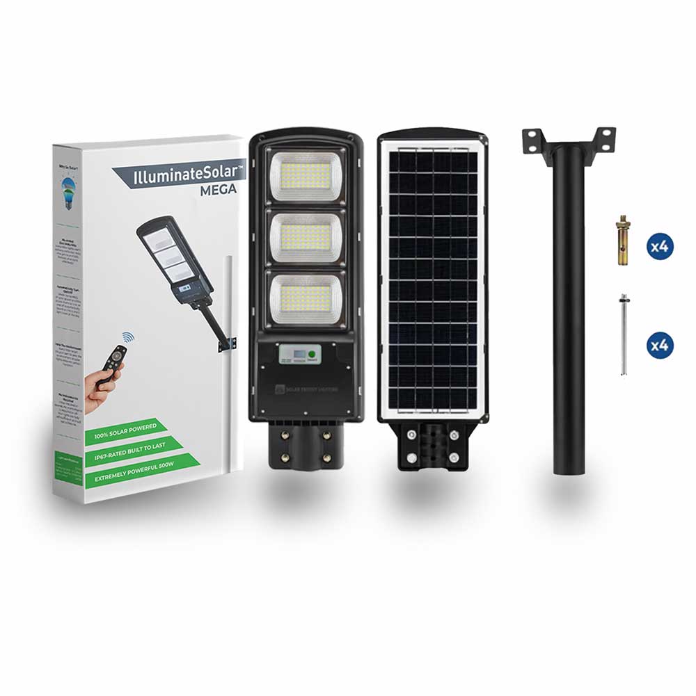 IlluminateSolarMega™- The Ultimate 375W/6500Lumens Ultra-Bright Solar Street Light