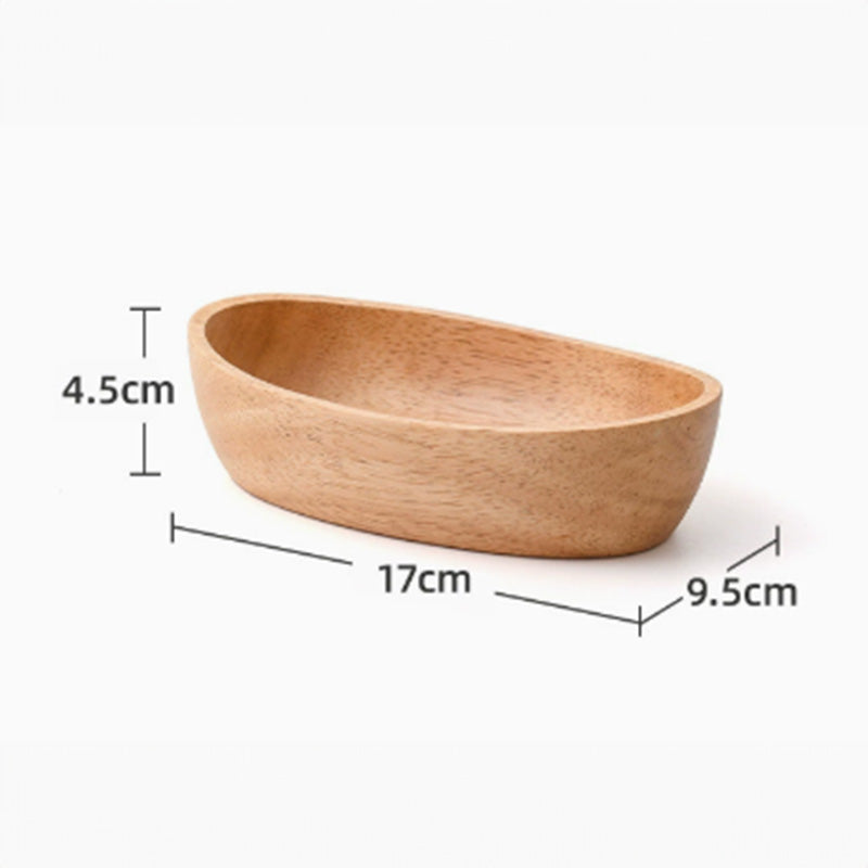 Acacia Wood Boat-Shaped Bowl