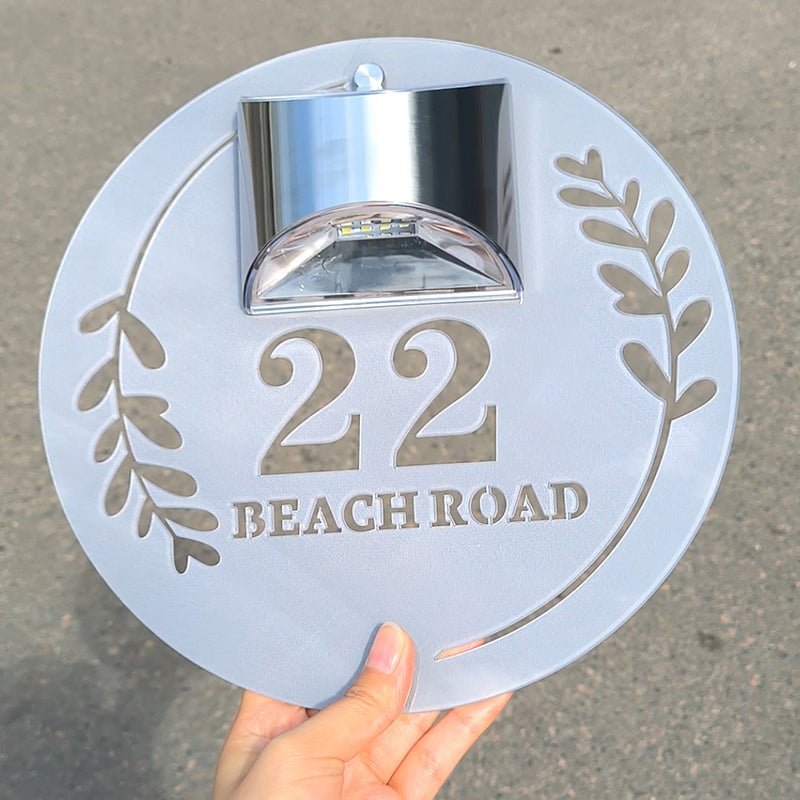 Laurel Solar House Number Plaque