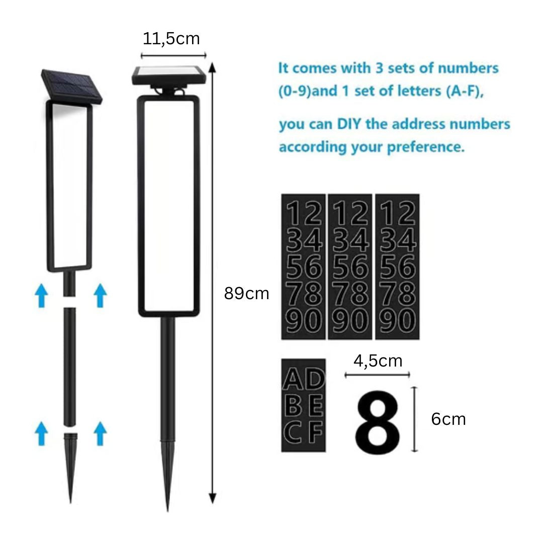 SunMark - Solar address sign