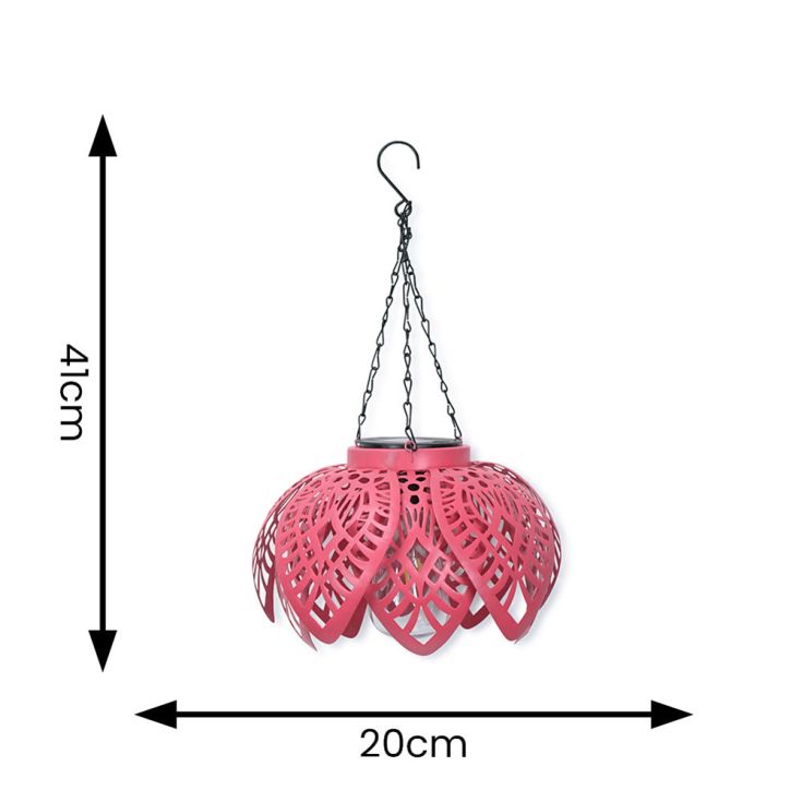 BloomGlow Coral Hanging Solar Light