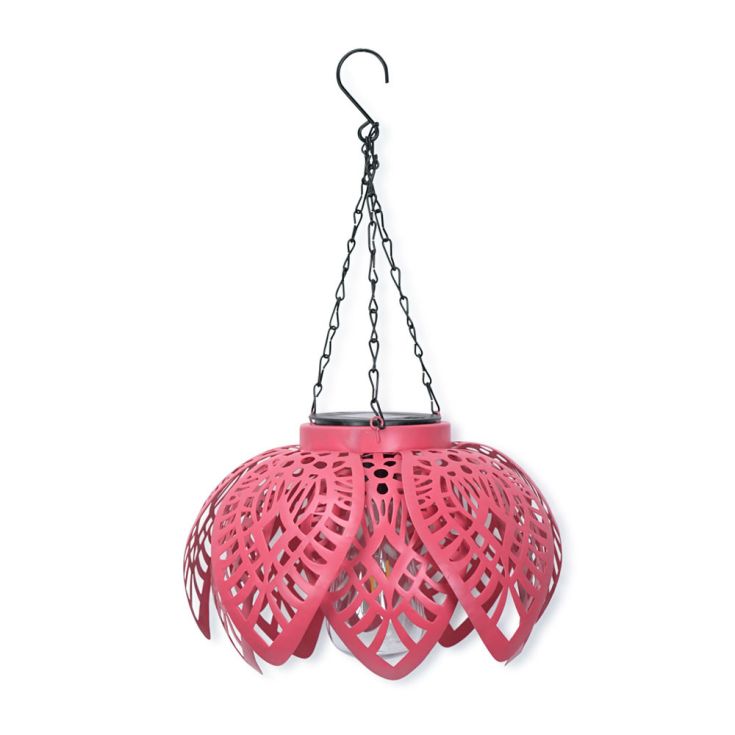 BloomGlow Coral Hanging Solar Light