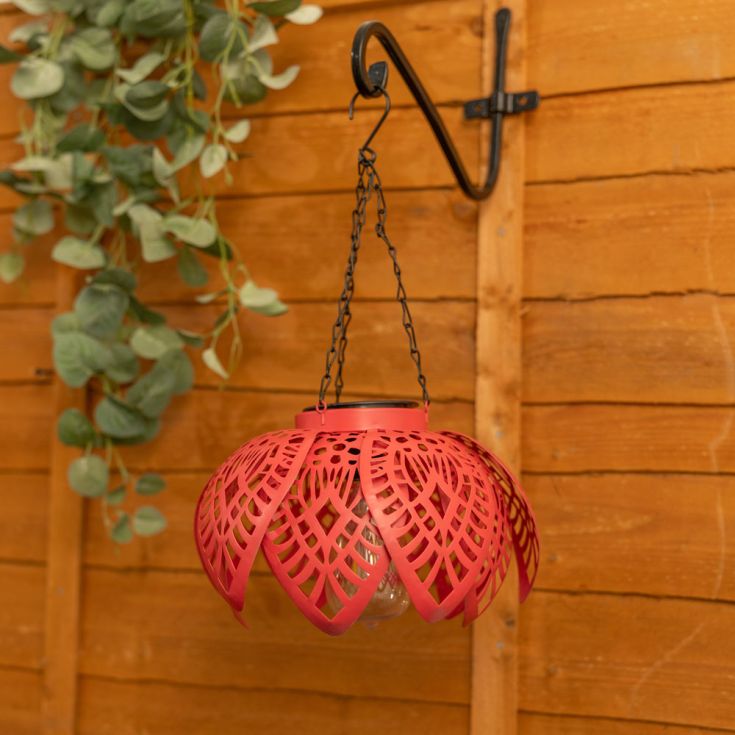 BloomGlow Coral Hanging Solar Light