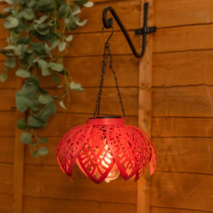 BloomGlow Coral Hanging Solar Light