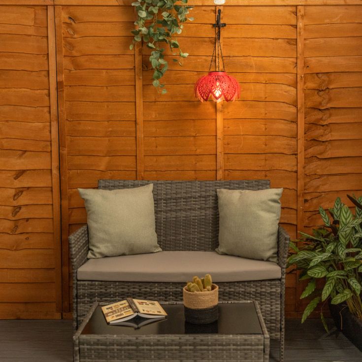 BloomGlow Coral Hanging Solar Light