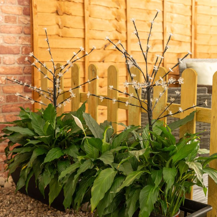 BlossomGlow Solar Garden Stake Lights (2 pcs)