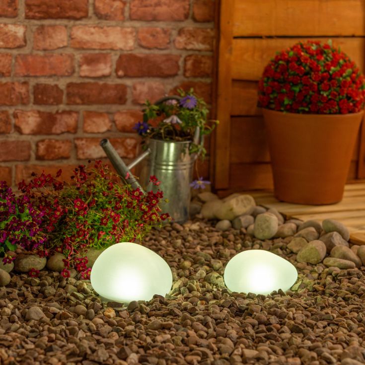 GlowPebble Solar Light Set 2pcs