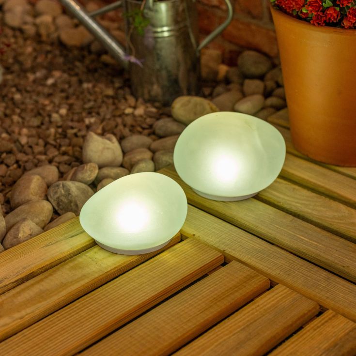 GlowPebble Solar Light Set 2pcs