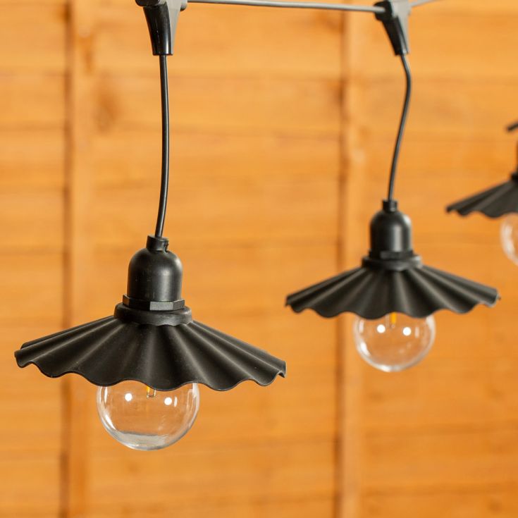 GlowDrape Black String Lights with Timer