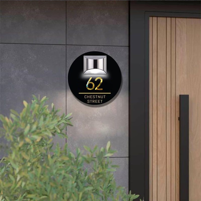 Orbit 3D Solar House Sign