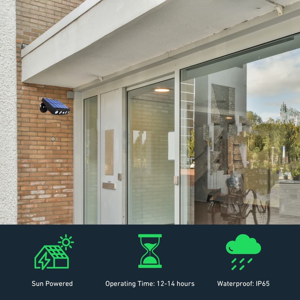 GuardSolar™ – Wide-Angle Solar LED Security Light with Motion Sensor