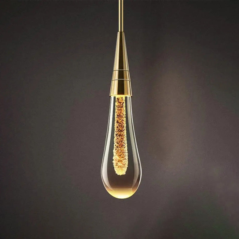 GoldenDrop – Crystal Drop Wall Light for Bedroom & Living Room