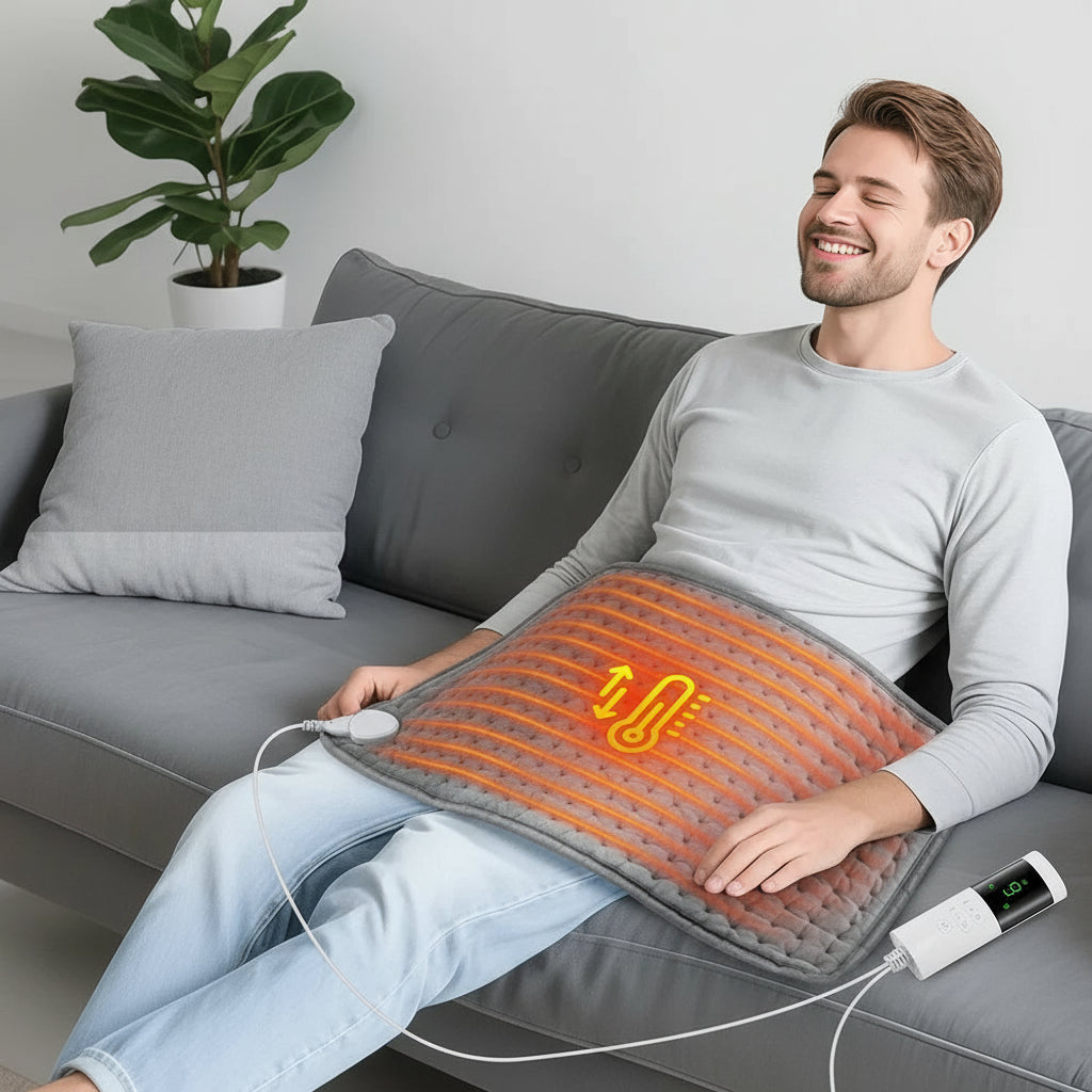 Electric Heated Blanket – Plush Washable Throw for Home & Office Warmth