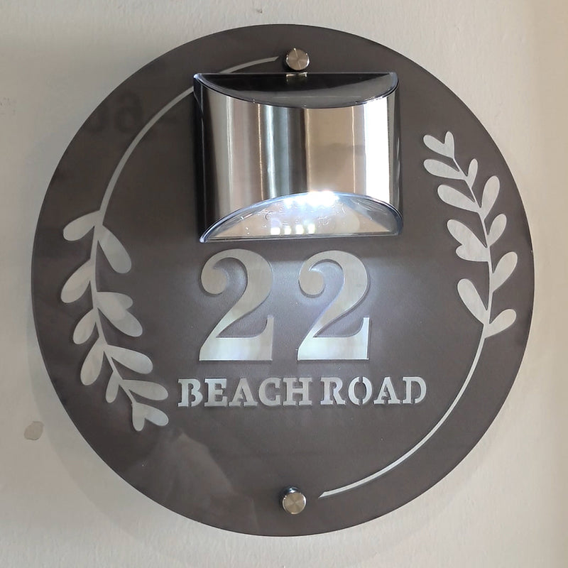 Laurel Solar House Number Plaque