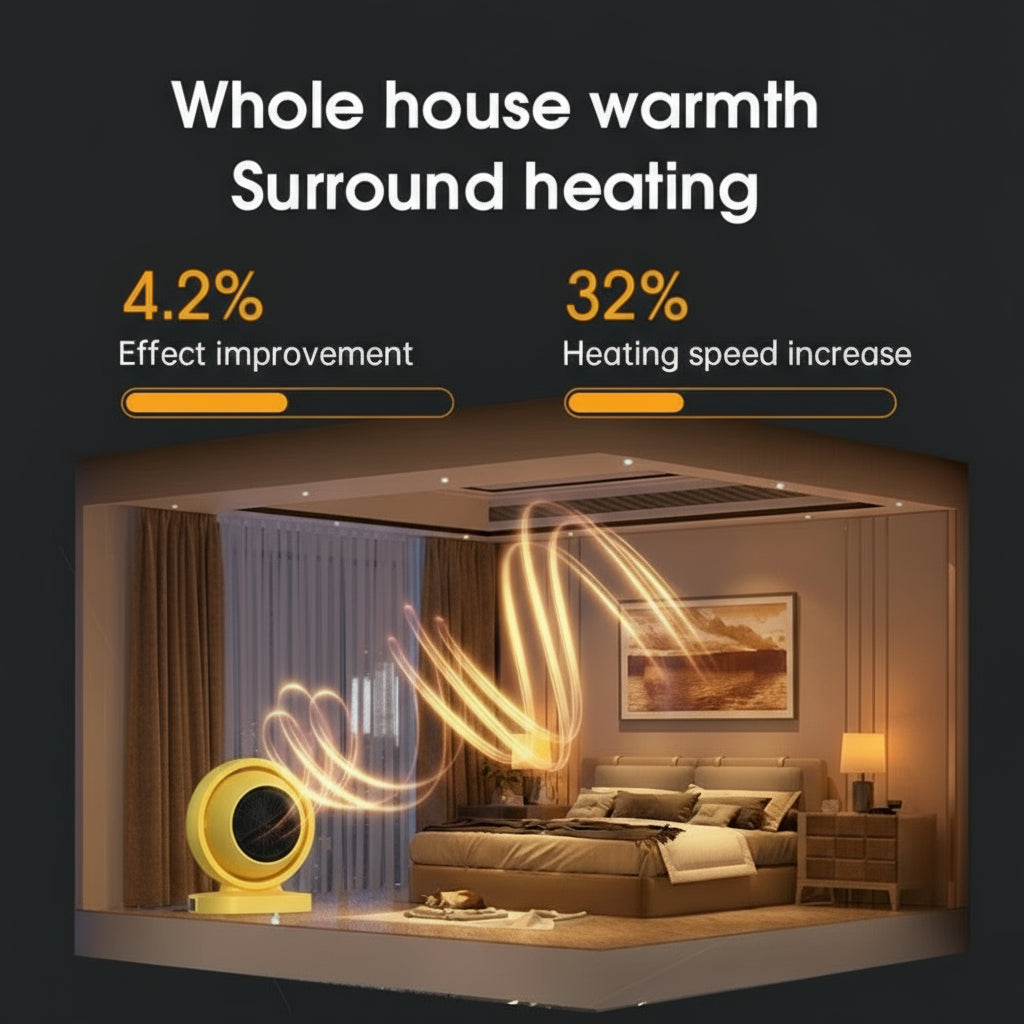 Rotatable Mini Electric Desk Heater – Adjustable, Quiet & Energy Efficient