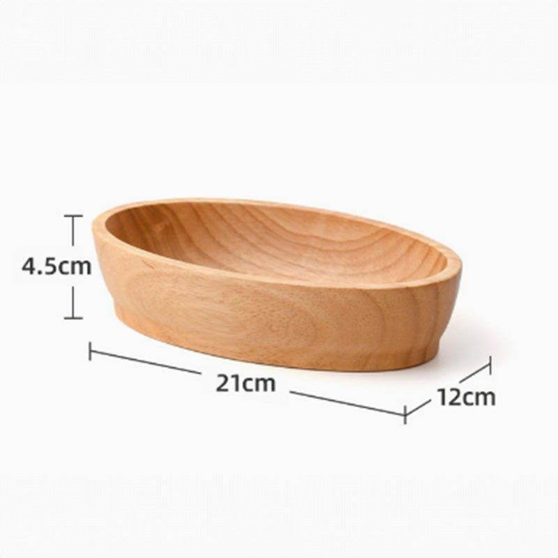 Acacia Wood Boat-Shaped Bowl