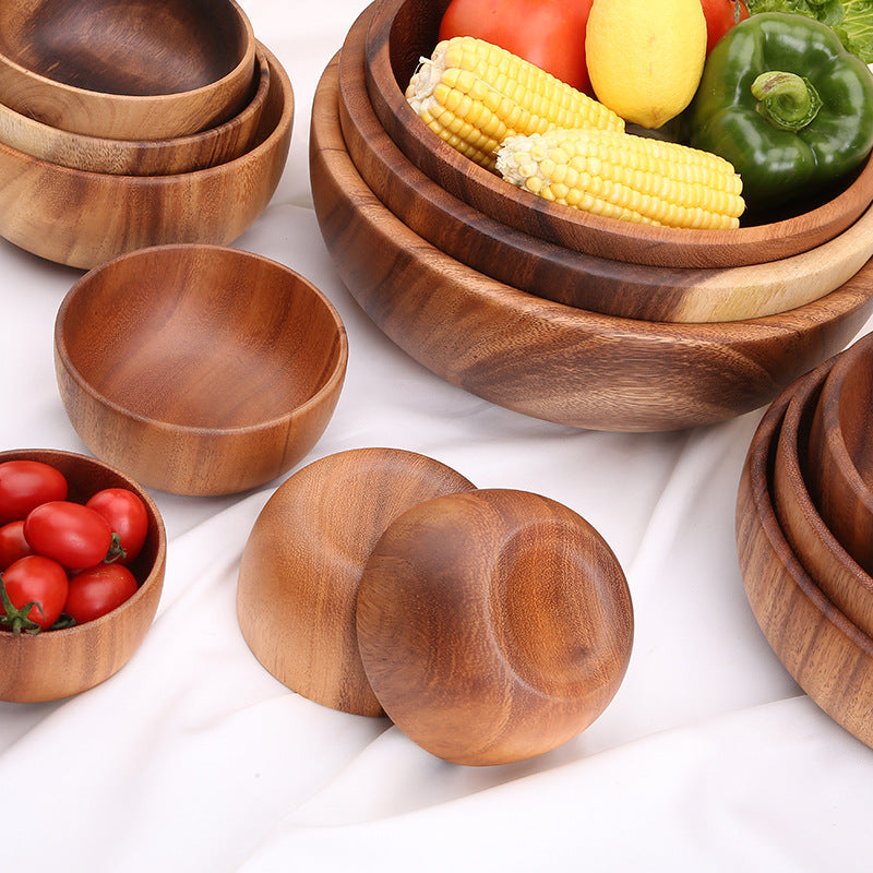 Acacia Wood Fruit & Salad Bowl