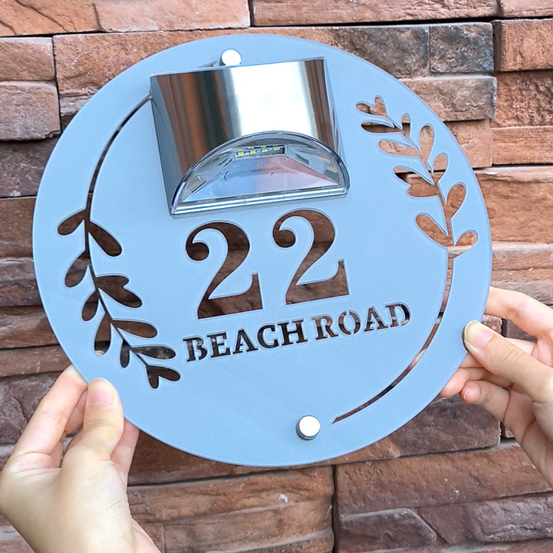 Laurel Solar House Number Plaque
