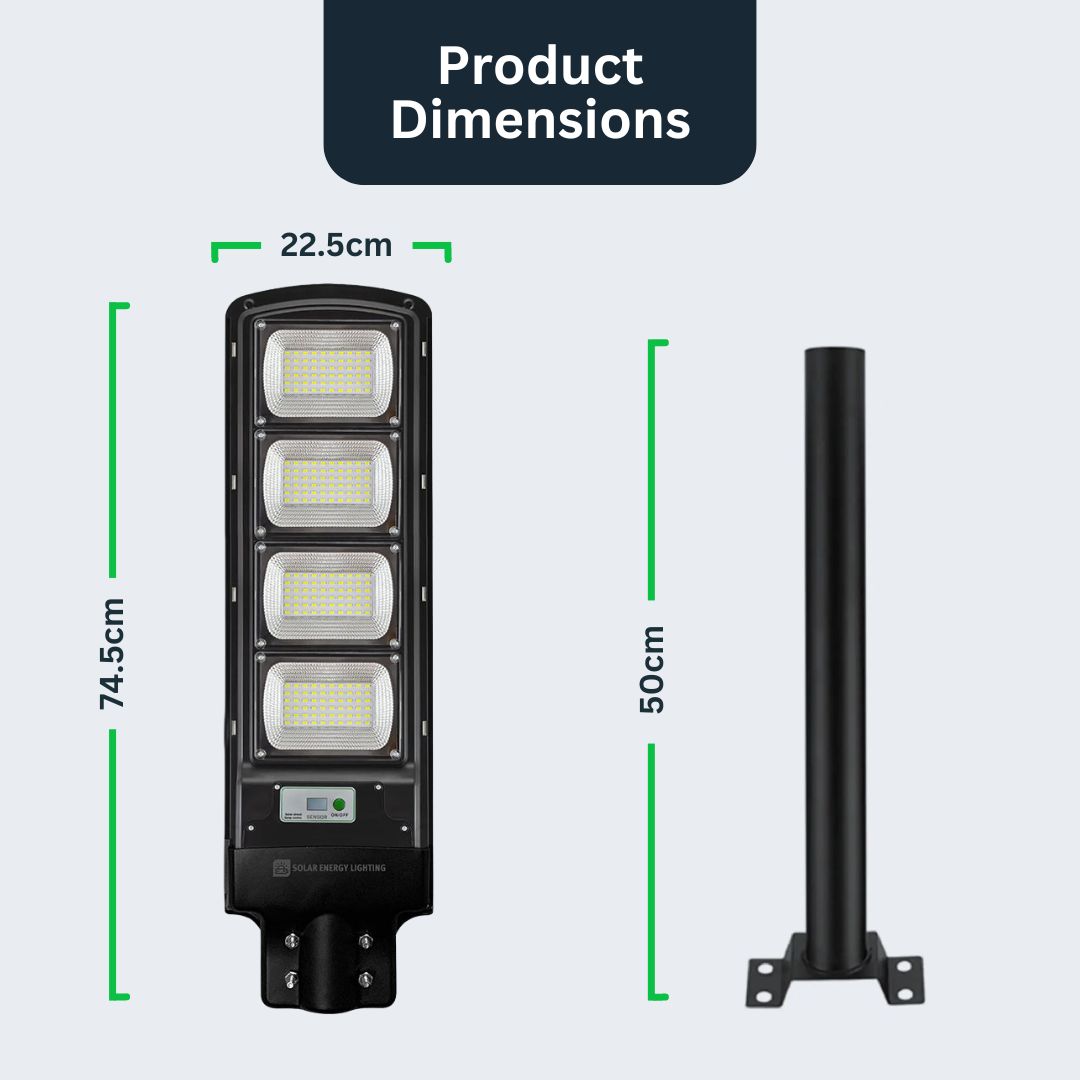 IlluminateSolarMega™ - 3 Lights + 1 Free 450W/6500 Lumens Ultra-Bright Solar Street Lights