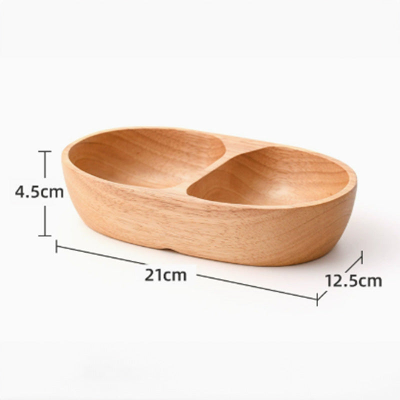 Acacia Wood Boat-Shaped Bowl