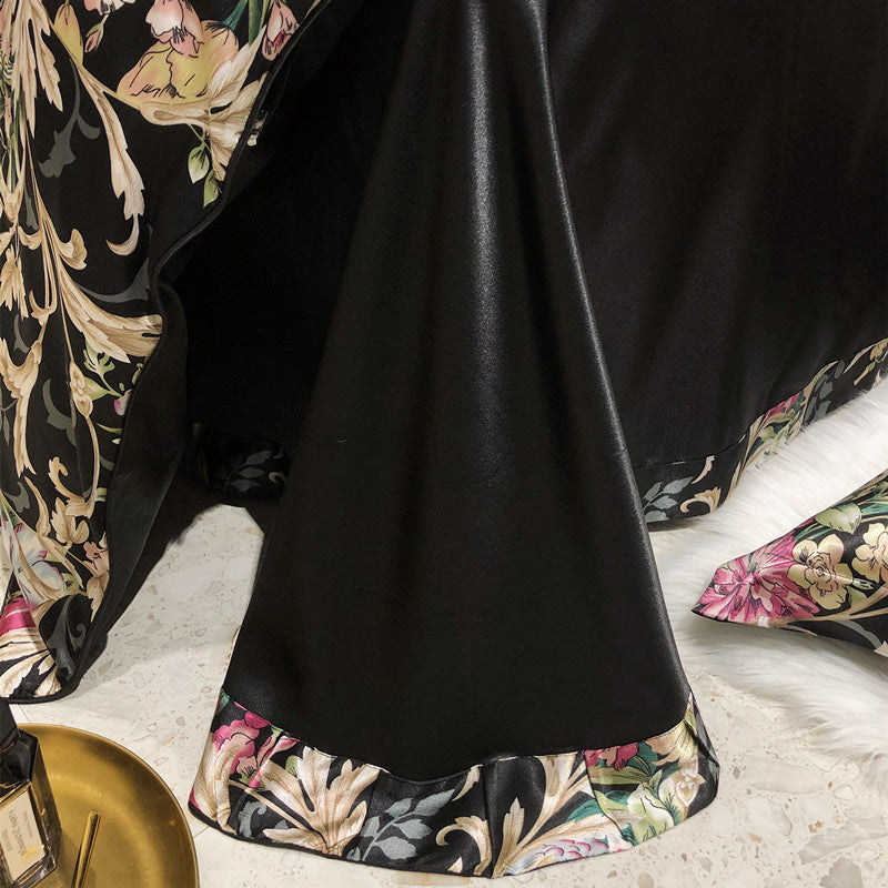 Arista - Natural Silk Bed Set with High-End Printing