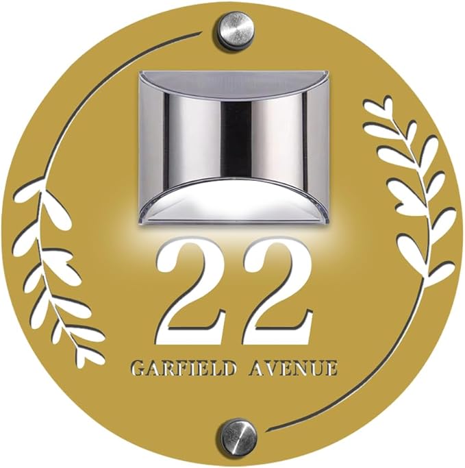 Laurel Solar House Number Plaque
