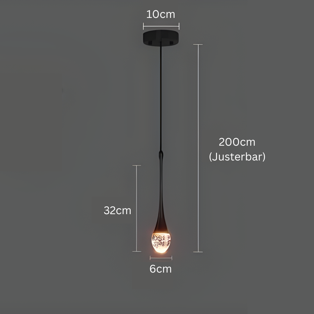 GoldenBubble – Elegant LED Pendant Light with Crystal Effect