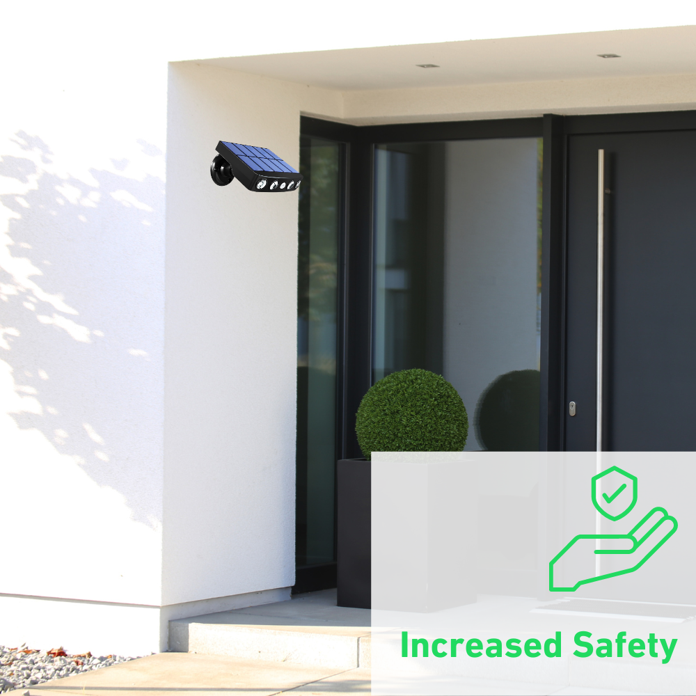 GuardSolar™ – Wide-Angle Solar LED Security Light with Motion Sensor