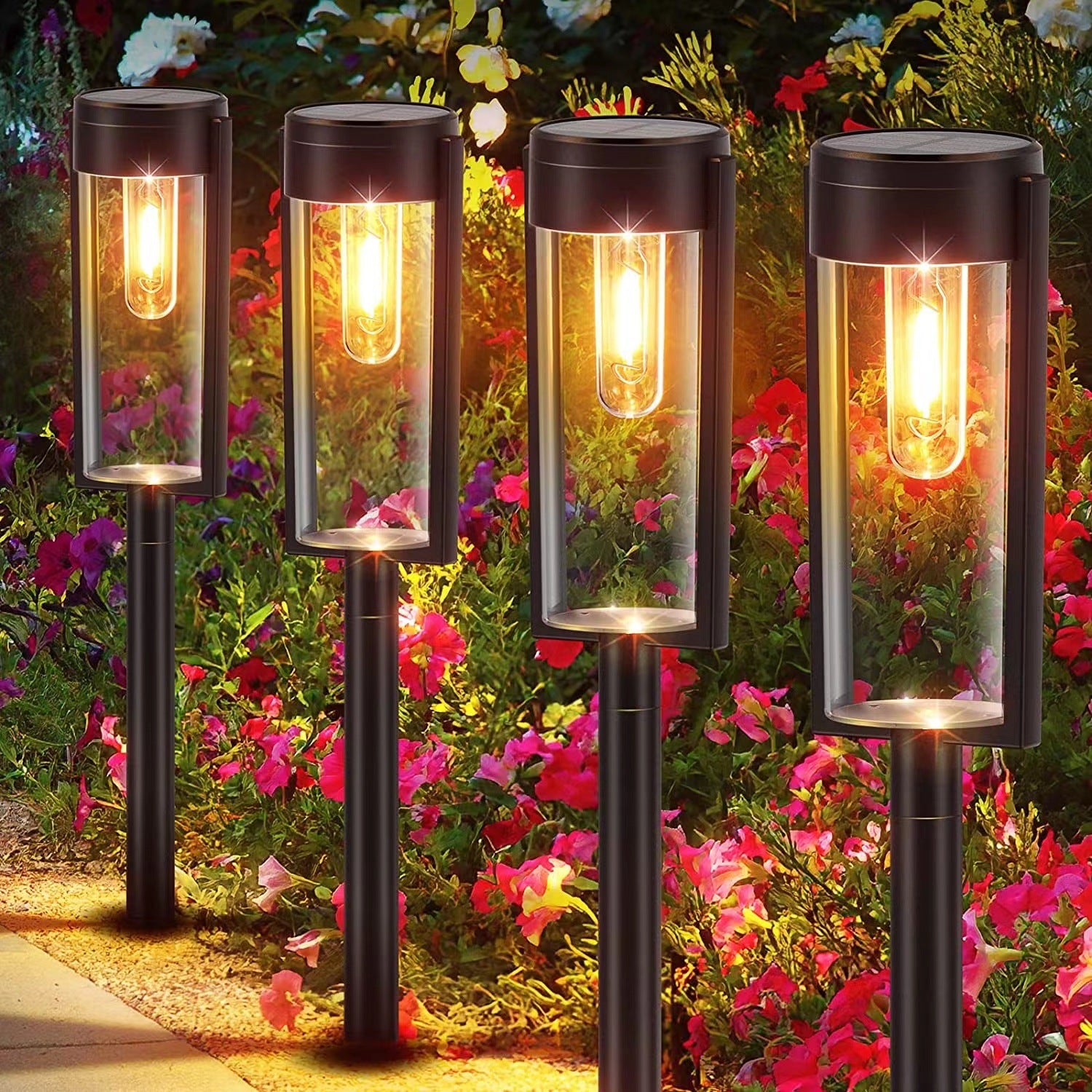 DreamScape™ - Elegant Cylindrical Solar Walkway Lights