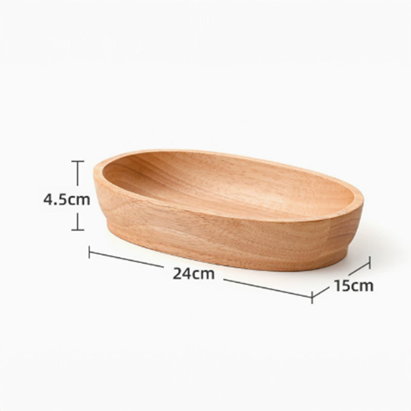 Acacia Wood Boat-Shaped Bowl