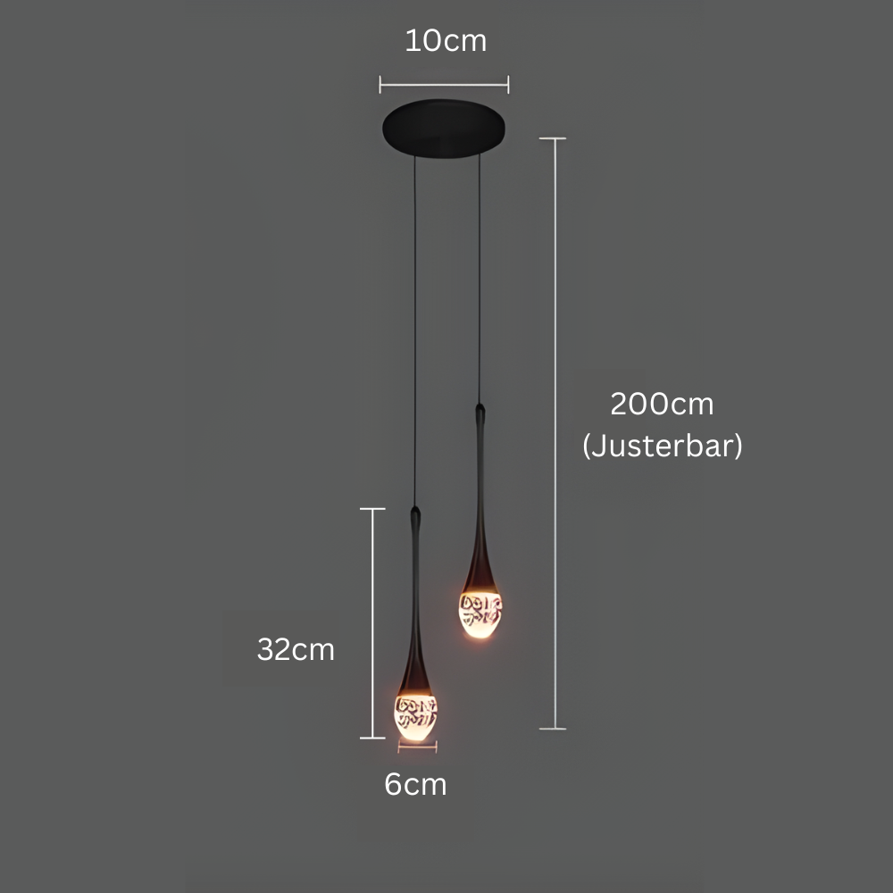 GoldenBubble – Elegant LED Pendant Light with Crystal Effect