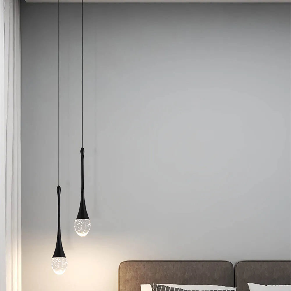 GoldenBubble – Elegant LED Pendant Light with Crystal Effect