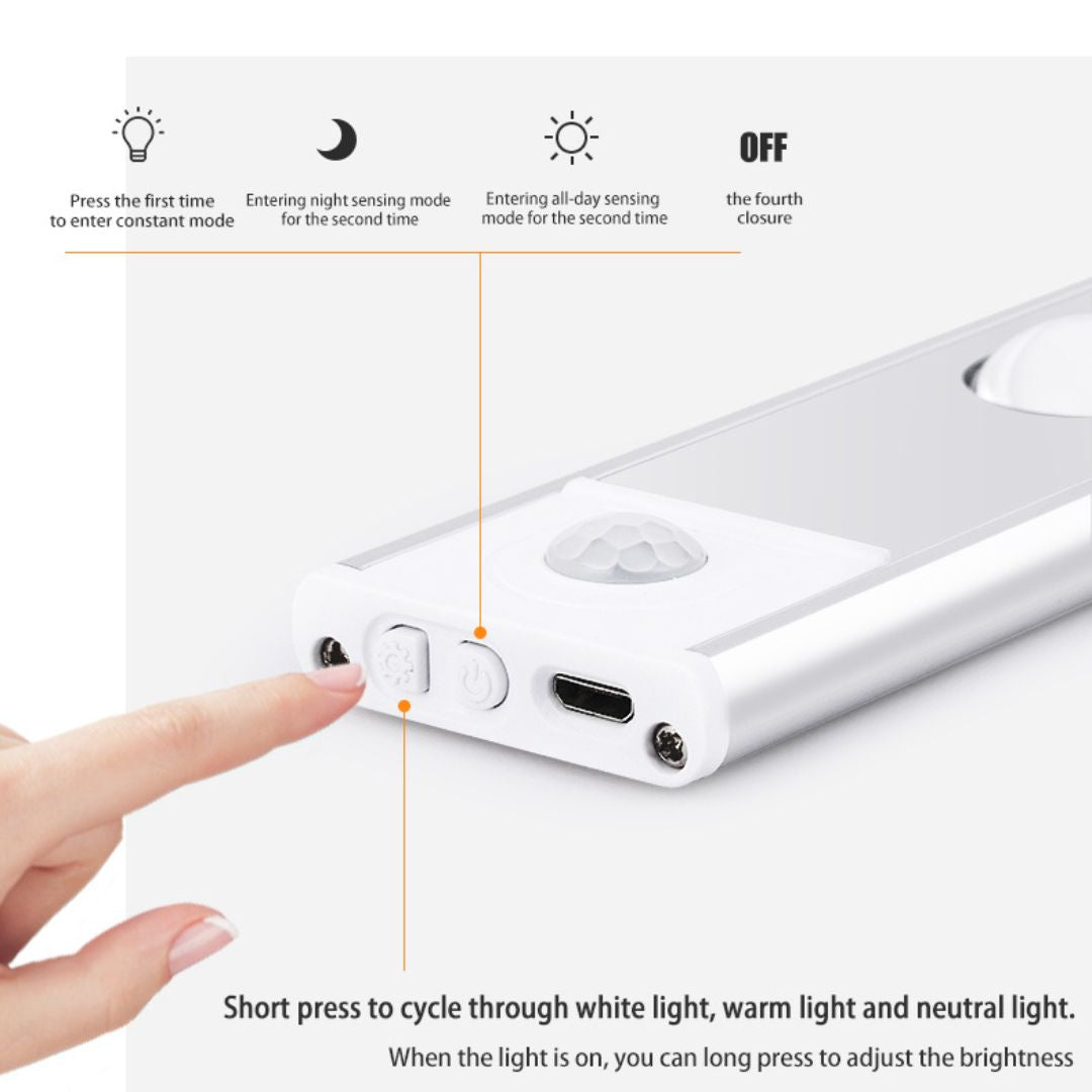 MagniGlow 2.0 – Cordless Motion-Activated LED Strip Light