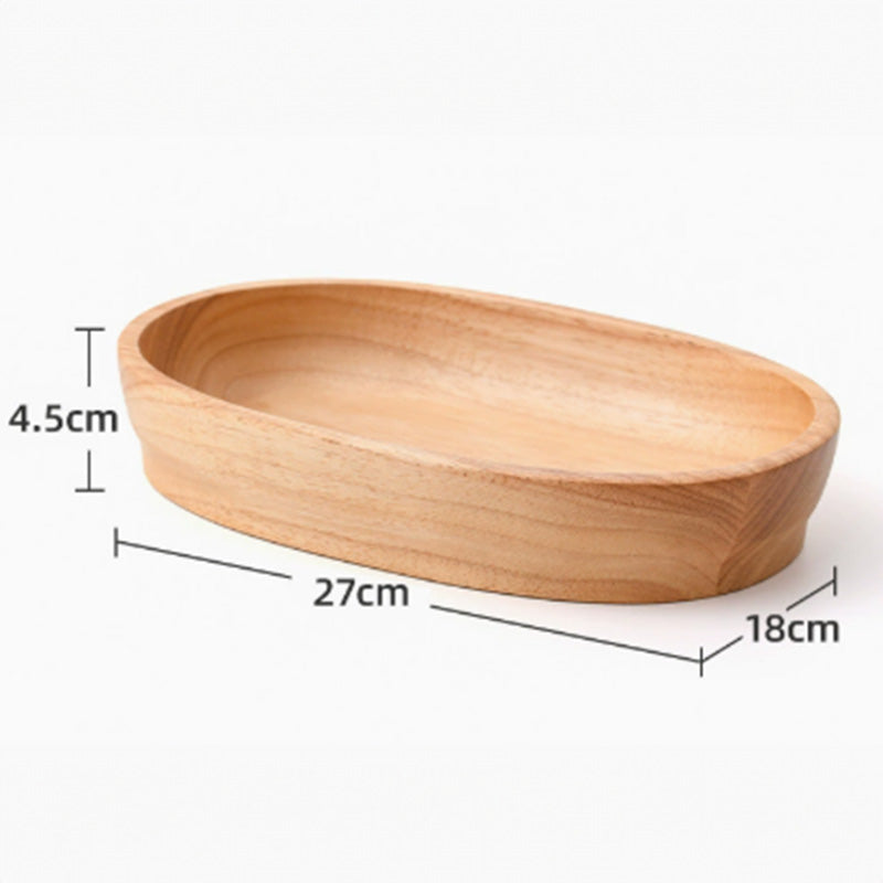 Acacia Wood Boat-Shaped Bowl