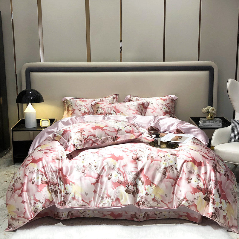 Arista - Natural Silk Bed Set with High-End Printing
