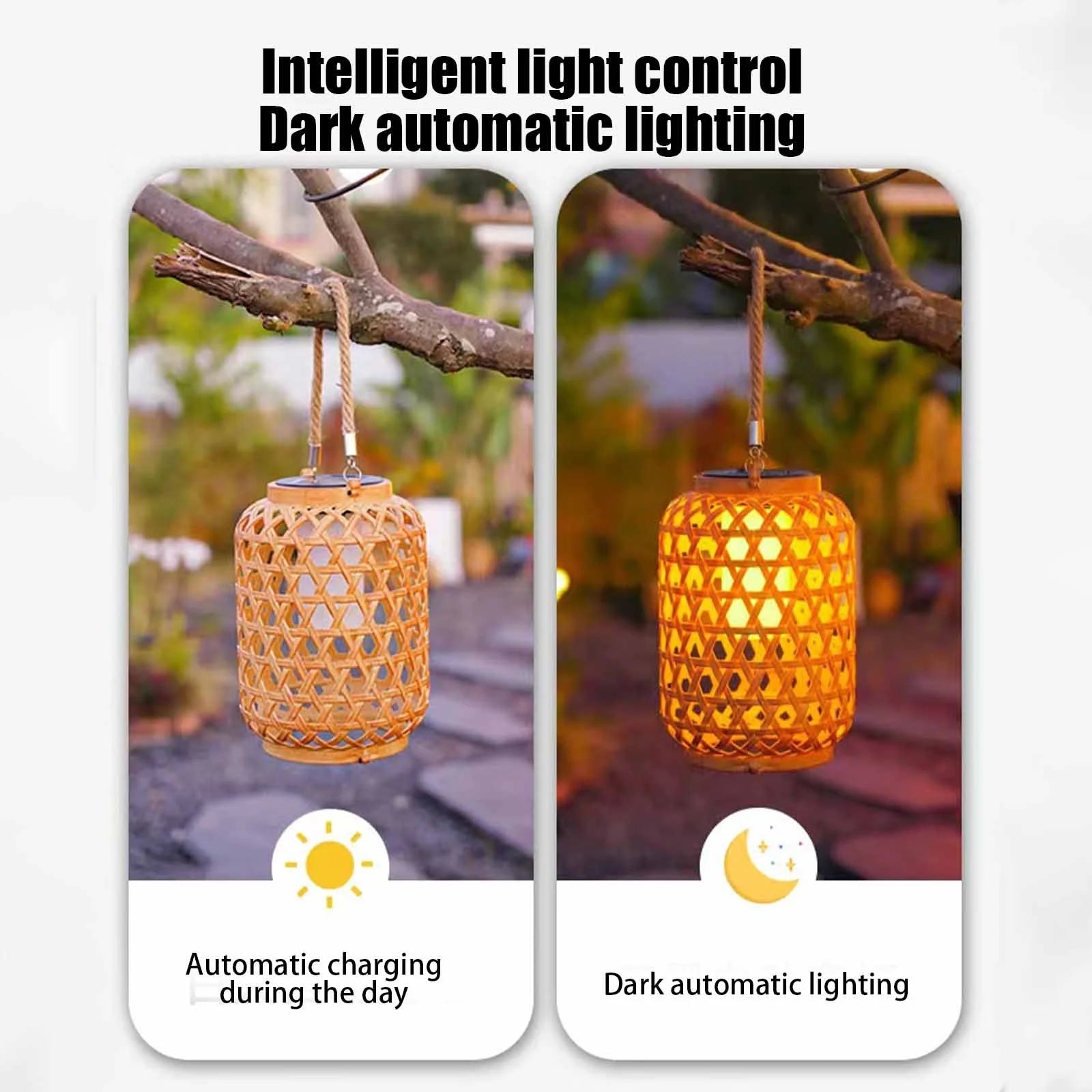 RavaLuna – Rattan Solar Lantern Light for Garden