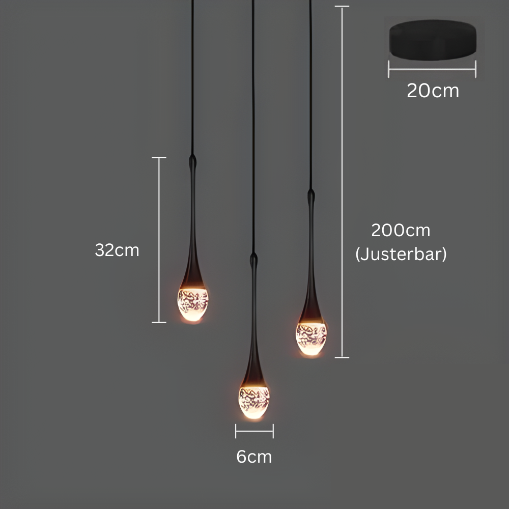GoldenBubble – Elegant LED Pendant Light with Crystal Effect