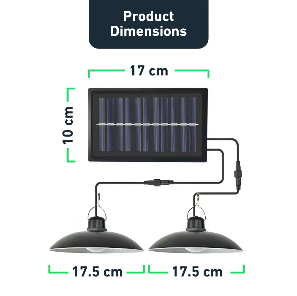 Solar Pendant Lights With Double Head