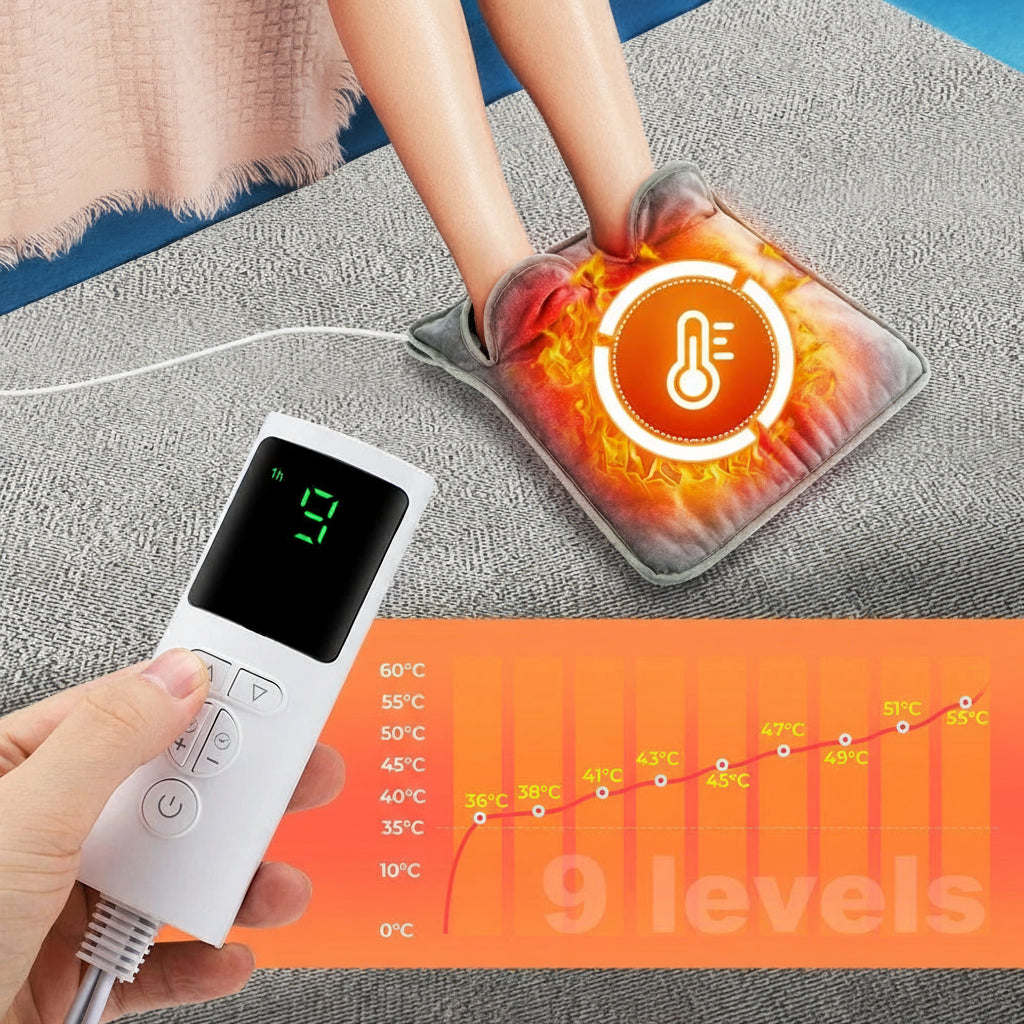 Electric Foot Heating Pad Washable Feet Warmer Heater Household Soft Plush Winter Warm Blanket Foot Warming Mat Home Office
