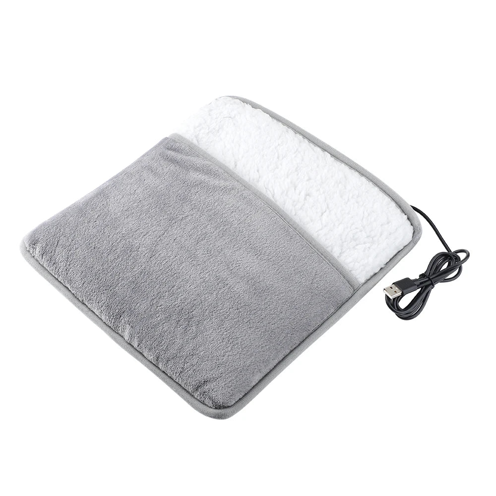 Electric Foot Heating Pad Washable Feet Warmer Heater Household Soft Plush Winter Warm Blanket Foot Warming Mat Home Office